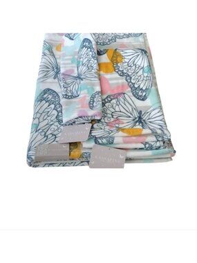 Kassafina Home Collection Pastel Butterflies Bath + Hand Towels, Was…